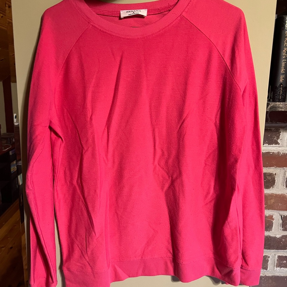 Zenana Outfitters Vibrant Pink Sweatshirt